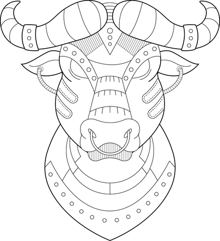 Steampunk Buffalo Coloring Page